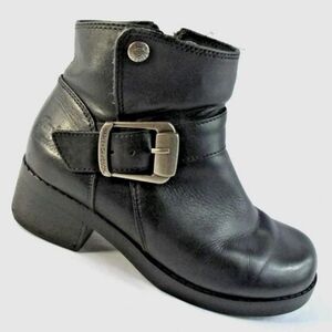 Harley Davidson Women's Black Leather Biker Boots Size  7